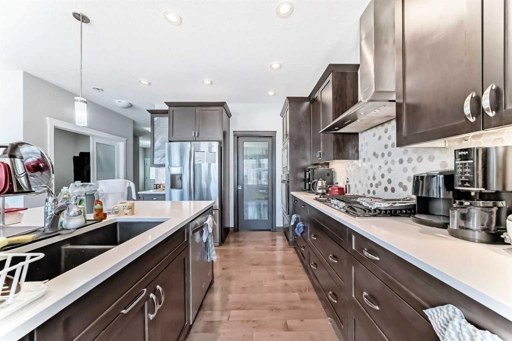 172 Redstone Park Ne, Calgary, AB - Indoor Photo Showing Kitchen With Stainless Steel Kitchen With Double Sink With Upgraded Kitchen