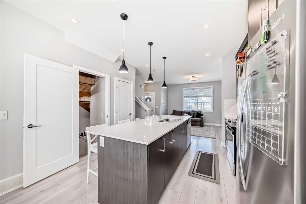120 Chelsea Drive, Chestermere, AB - Indoor Photo Showing Kitchen With Upgraded Kitchen