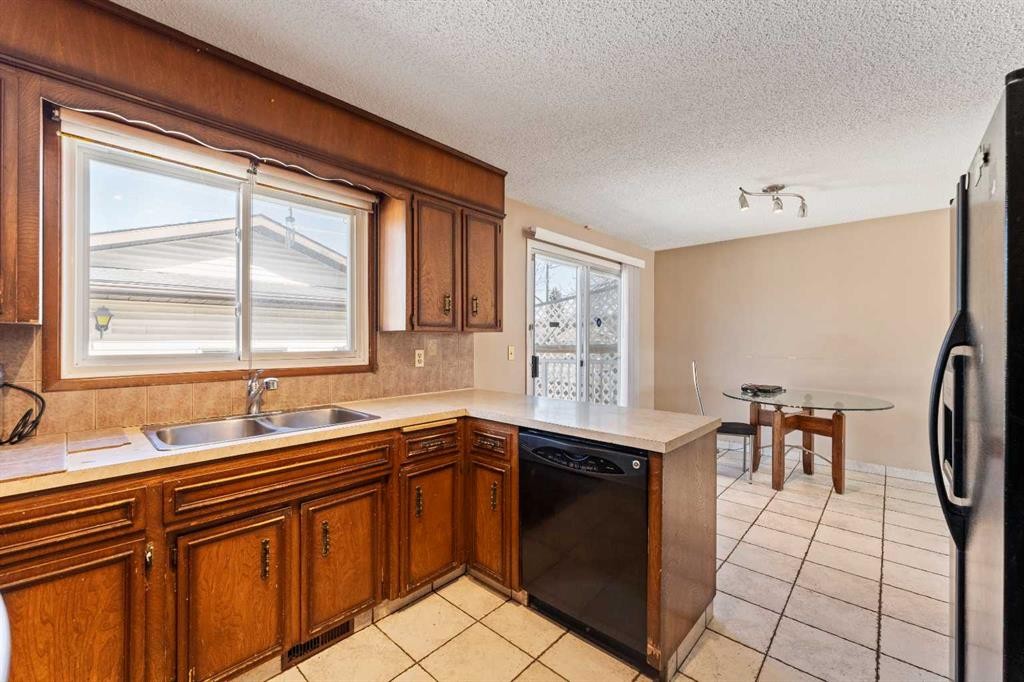 7003 Temple Drive Ne, Calgary, AB - Indoor Photo Showing Kitchen With Double Sink