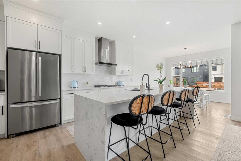 851 Seton Circle Se, Calgary, AB - Indoor Photo Showing Kitchen With Stainless Steel Kitchen With Upgraded Kitchen