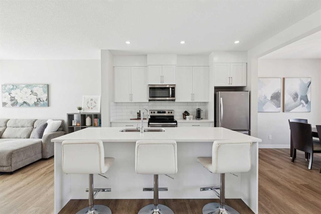 71 Sage Meadows Circle Nw, Calgary, AB - Indoor Photo Showing Kitchen With Stainless Steel Kitchen With Upgraded Kitchen