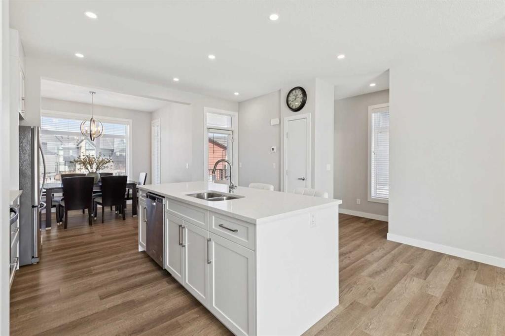 71 Sage Meadows Circle Nw, Calgary, AB - Indoor Photo Showing Kitchen With Double Sink