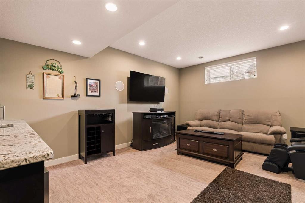 417 Silverado Boulevard Sw, Calgary, AB - Indoor Photo Showing Basement