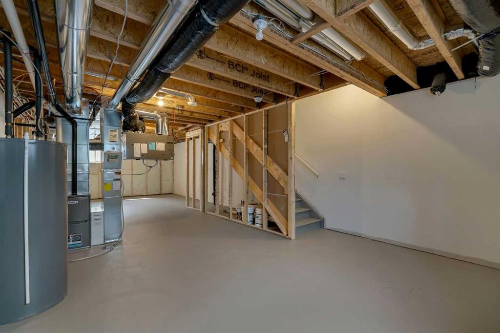 237 Heirloom Way Se, Calgary, AB - Indoor Photo Showing Basement