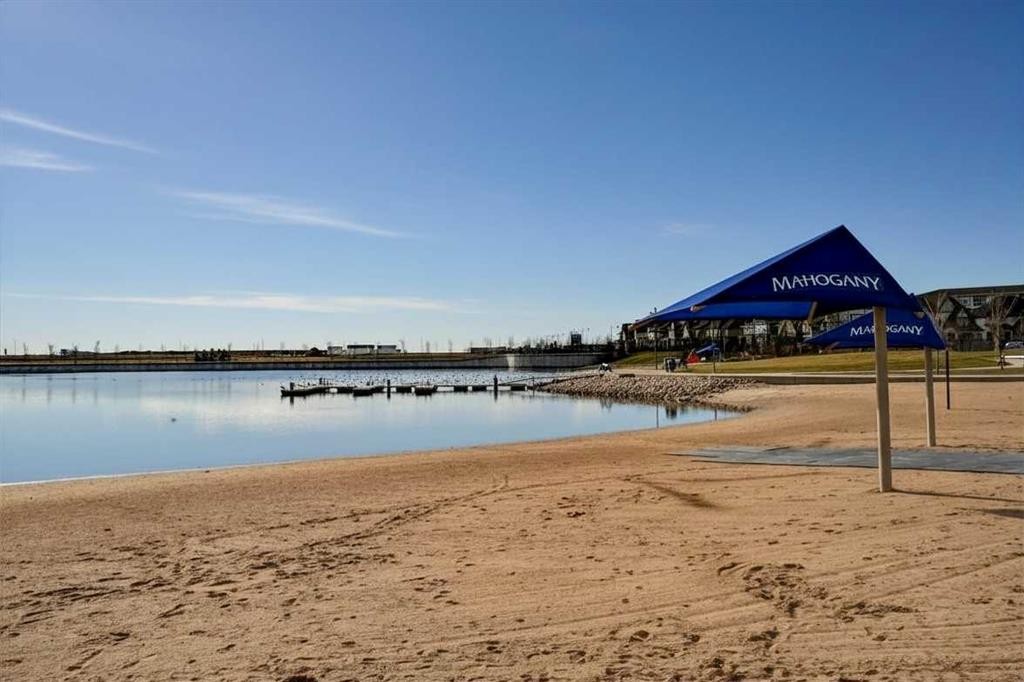 216 Mahogany Grove Se, Calgary, AB - Outdoor With Body Of Water With View