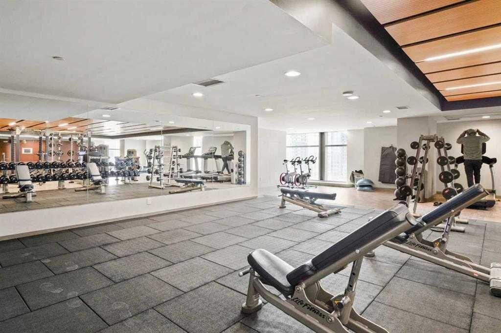 1105-1122 3 Street Se, Calgary, AB - Indoor Photo Showing Gym Room