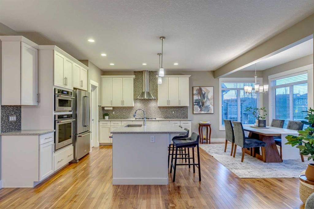490 Mahogany Manor Se, Calgary, AB - Indoor Photo Showing Kitchen With Upgraded Kitchen