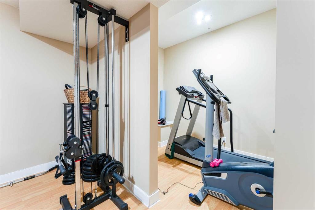 149 Muirfield Boulevard, Lyalta, AB - Indoor Photo Showing Gym Room