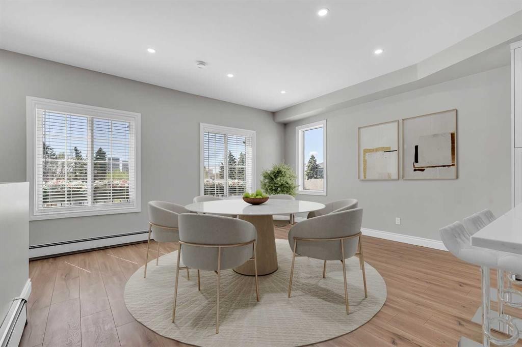 3-232 20 Avenue Ne, Calgary, AB - Indoor Photo Showing Dining Room