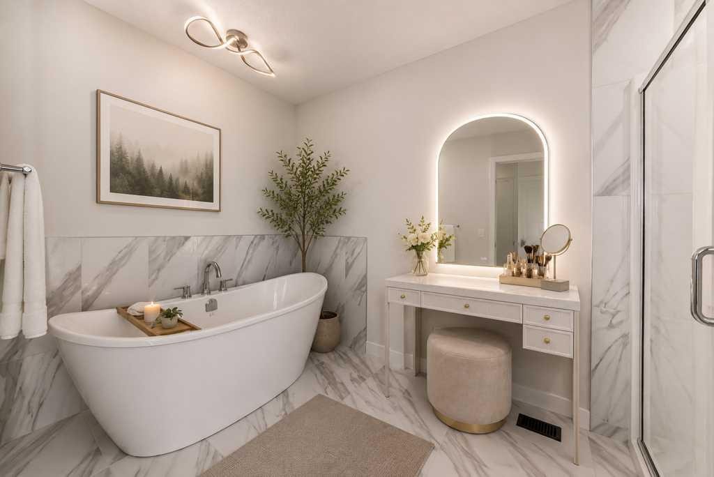 55 Silver Spruce Grove Sw, Calgary, AB - Indoor Photo Showing Bathroom