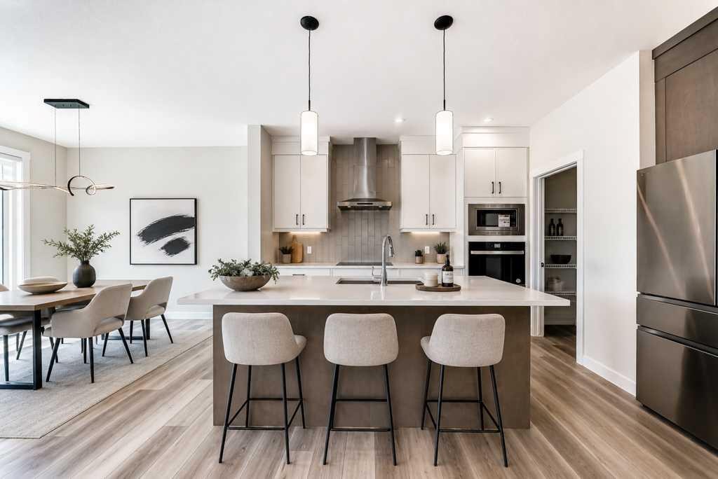 55 Silver Spruce Grove Sw, Calgary, AB - Indoor Photo Showing Kitchen With Upgraded Kitchen