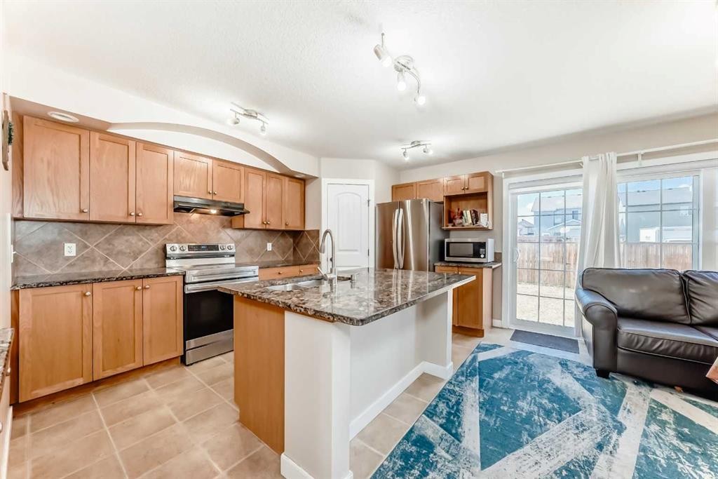 299 Saddlebrook Circle Ne, Calgary, AB - Indoor Photo Showing Kitchen With Double Sink