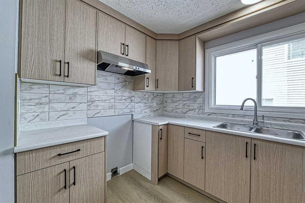 71 Falton Drive Ne, Calgary, AB - Indoor Photo Showing Kitchen With Double Sink