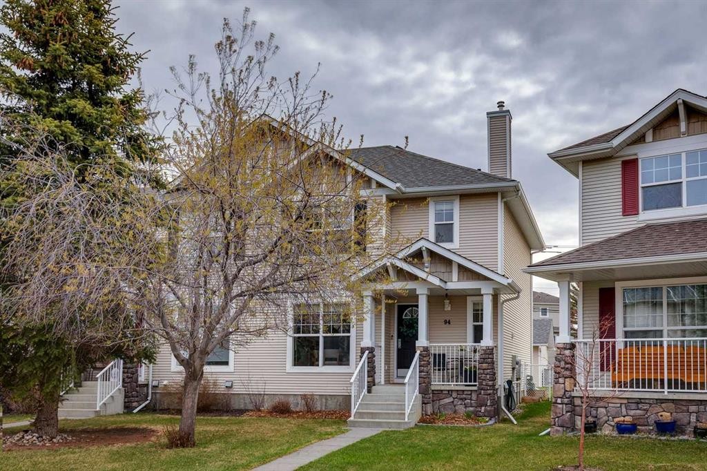 94 West Springs Way Sw, Calgary, AB - Outdoor With Deck Patio Veranda With Facade