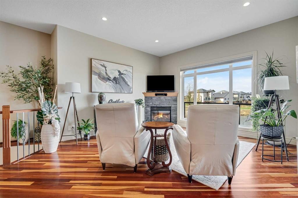 168 West Creek Landing, Chestermere, AB - Indoor With Fireplace