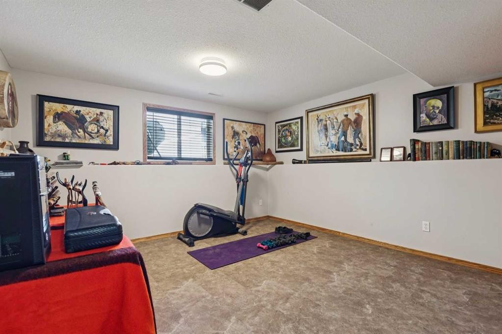 28 Westpoint Drive, Didsbury, AB - Indoor Photo Showing Gym Room