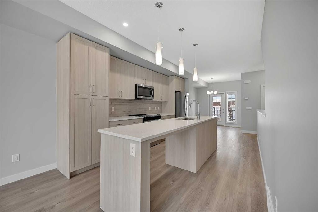 1132 Sage Hill Grove Nw, Calgary, AB - Indoor Photo Showing Kitchen With Upgraded Kitchen
