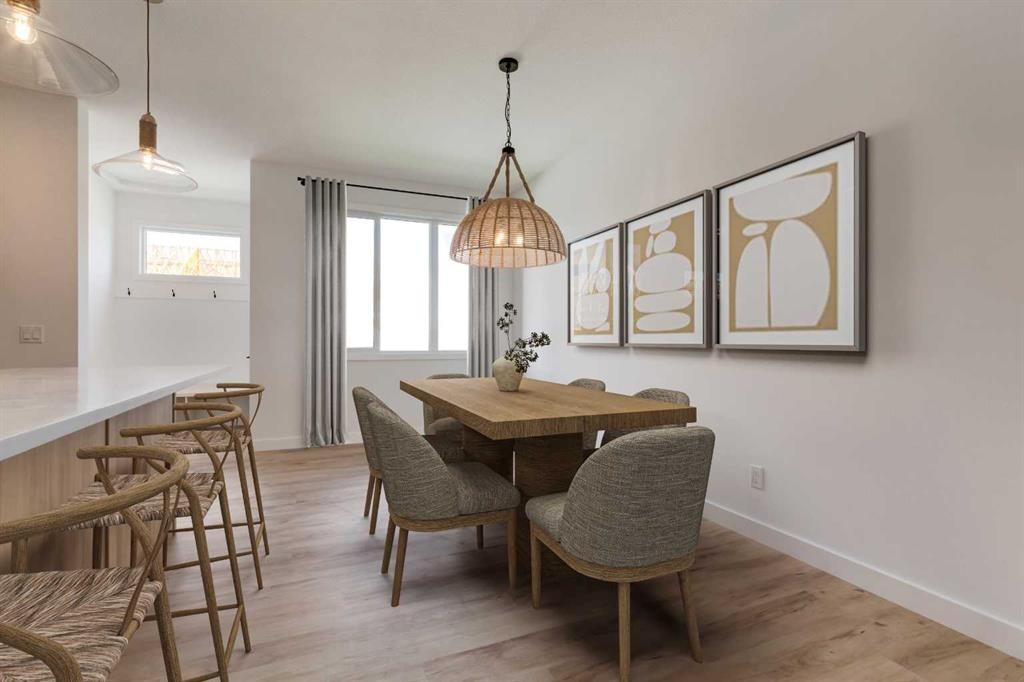 223 Sora Boulevard Se, Calgary, AB - Indoor Photo Showing Dining Room