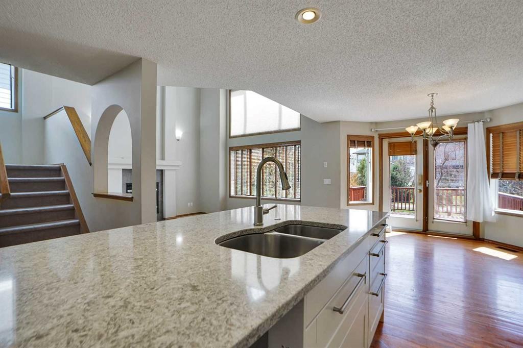 50 Cranfield Crescent Se, Calgary, AB - Indoor Photo Showing Kitchen With Double Sink With Upgraded Kitchen