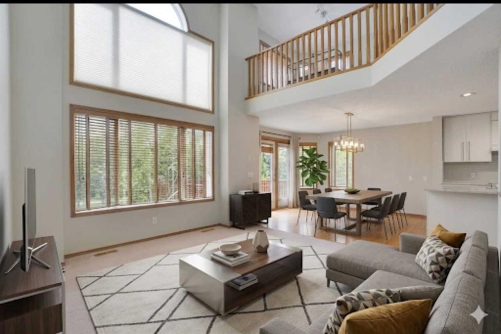 50 Cranfield Crescent Se, Calgary, AB - Indoor Photo Showing Living Room