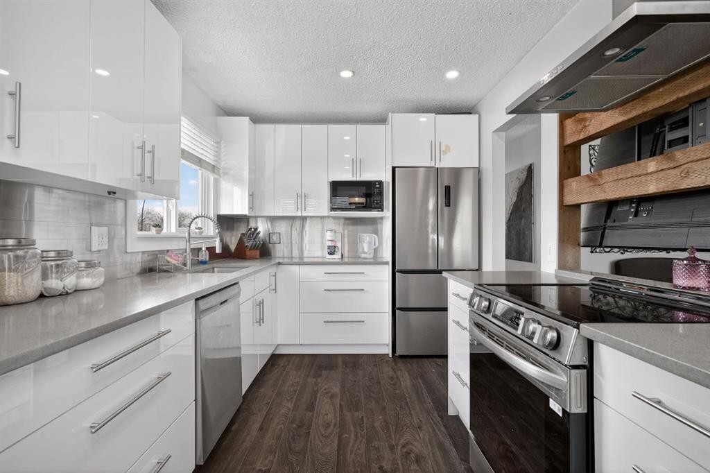 1 Templemont Road Ne, Calgary, AB - Indoor Photo Showing Kitchen With Stainless Steel Kitchen With Upgraded Kitchen