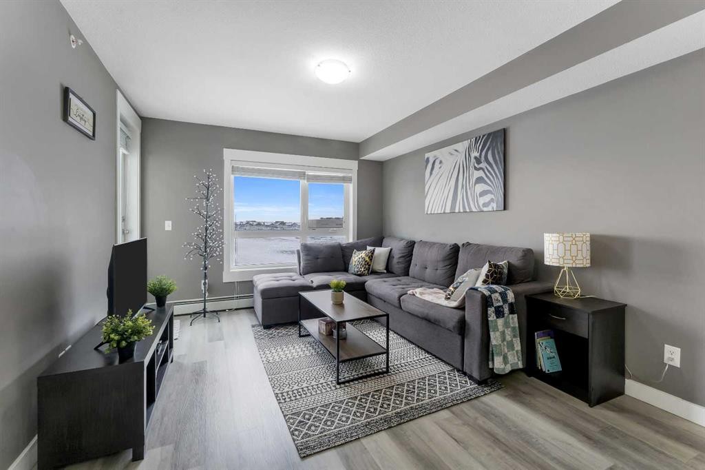6412-302 Skyview Ranch Drive Ne, Calgary, AB - Indoor Photo Showing Living Room