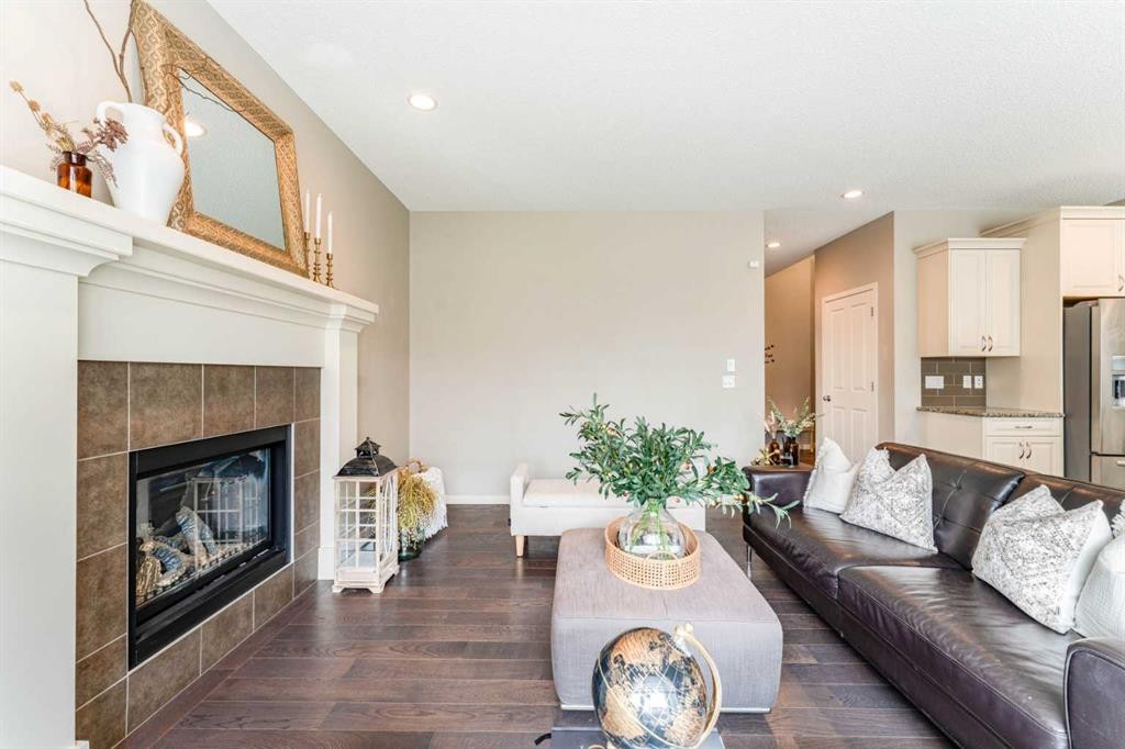 292 Auburn Bay Drive Se, Calgary, AB - Indoor Photo Showing Living Room With Fireplace