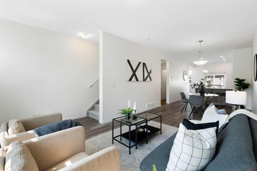 505 Copperstone Manor Se, Calgary, AB - Indoor Photo Showing Living Room