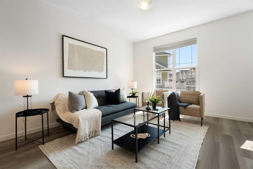 505 Copperstone Manor Se, Calgary, AB - Indoor Photo Showing Living Room