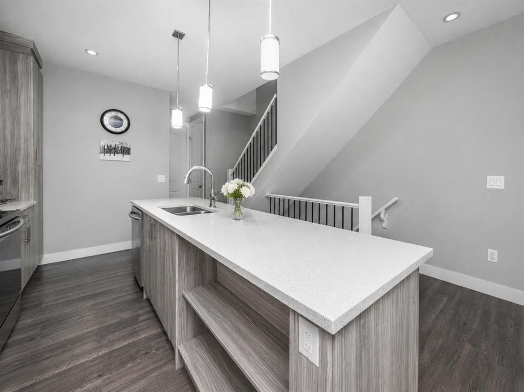 76 Skyview Link Ne, Calgary, AB - Indoor Photo Showing Kitchen With Double Sink