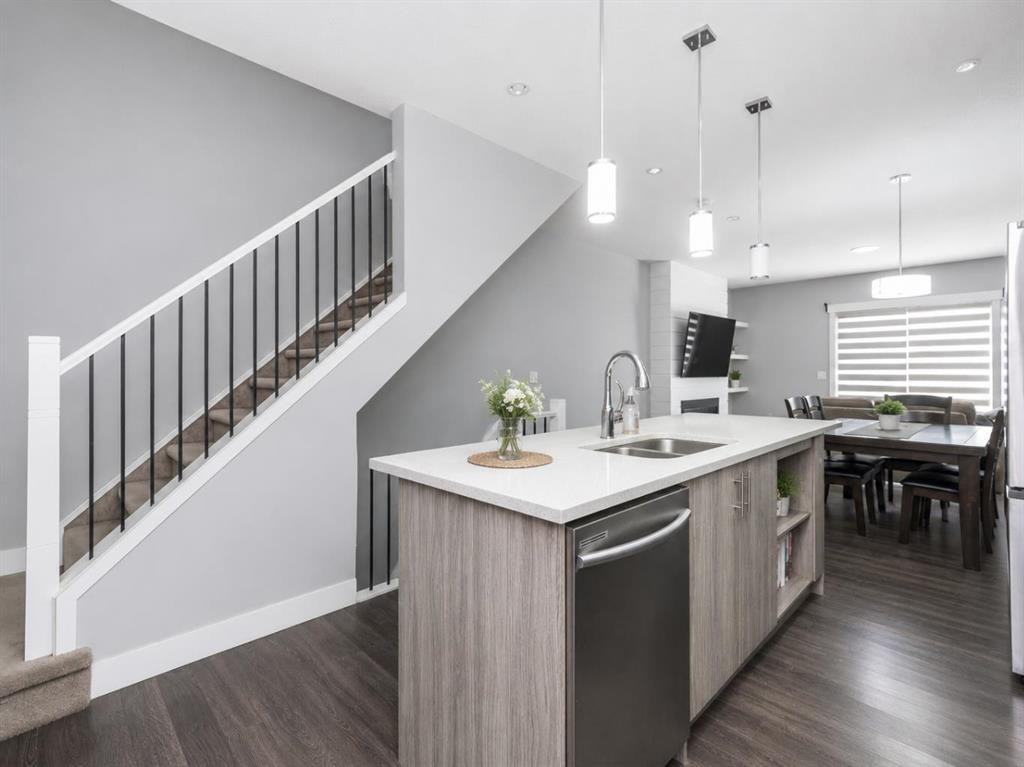 76 Skyview Link Ne, Calgary, AB - Indoor Photo Showing Kitchen With Double Sink With Upgraded Kitchen