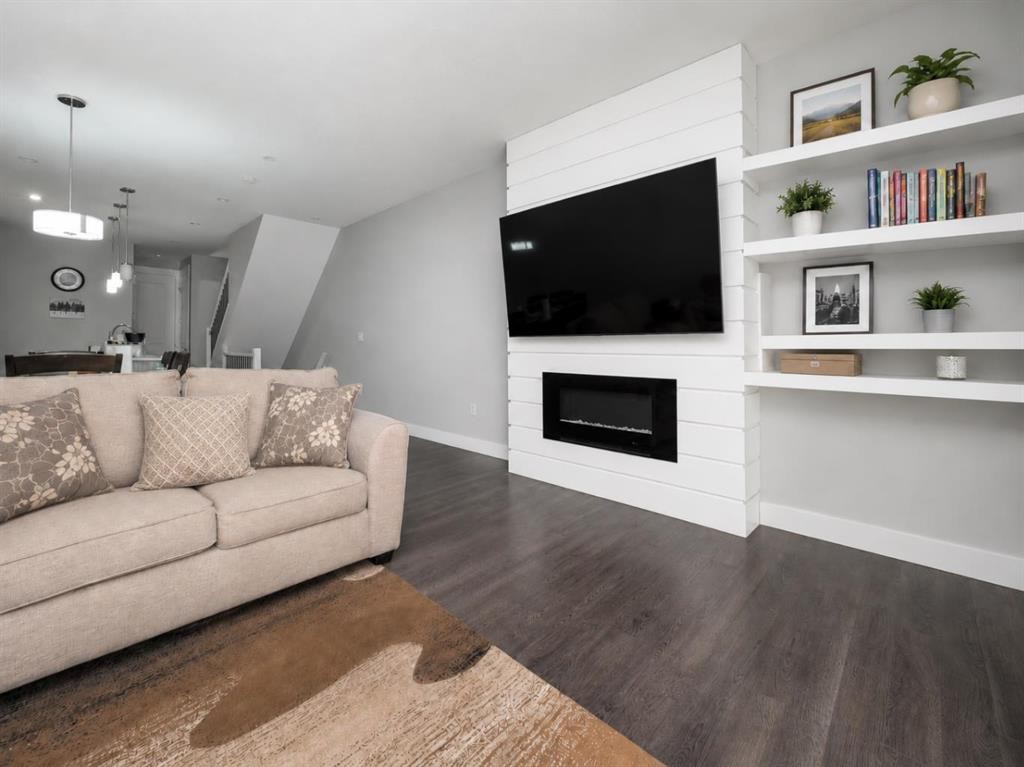 76 Skyview Link Ne, Calgary, AB - Indoor Photo Showing Living Room With Fireplace