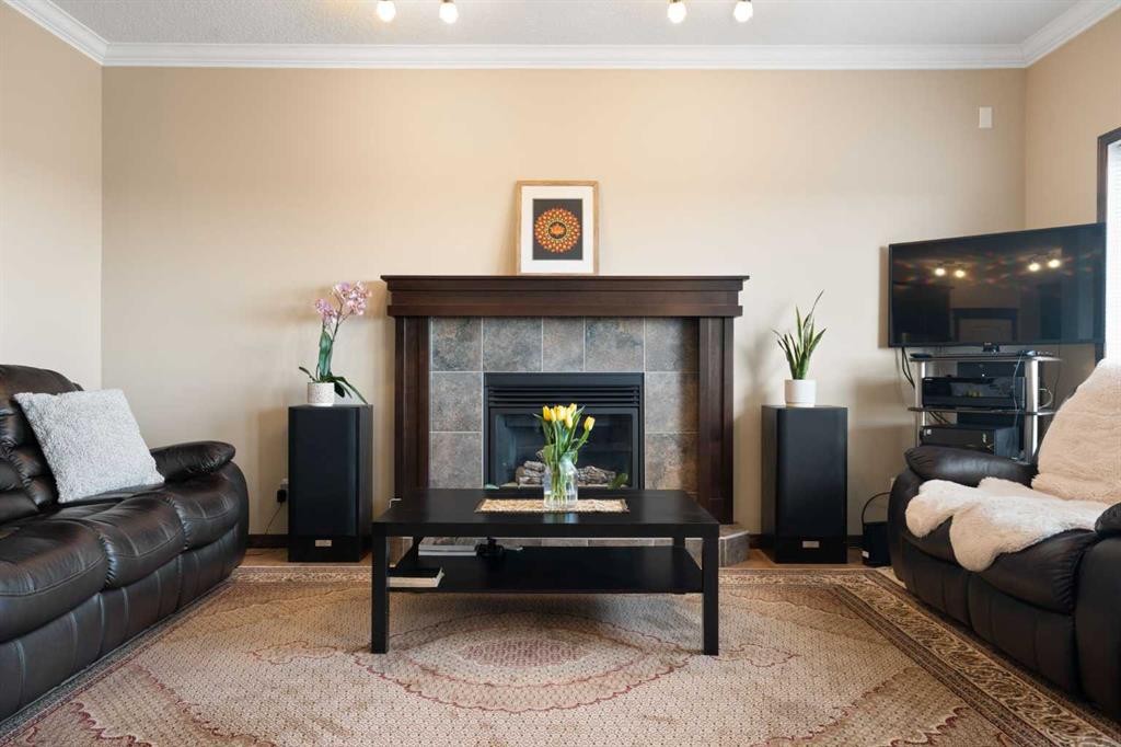 196 Nolanfield Way Nw, Calgary, AB - Indoor Photo Showing Living Room With Fireplace