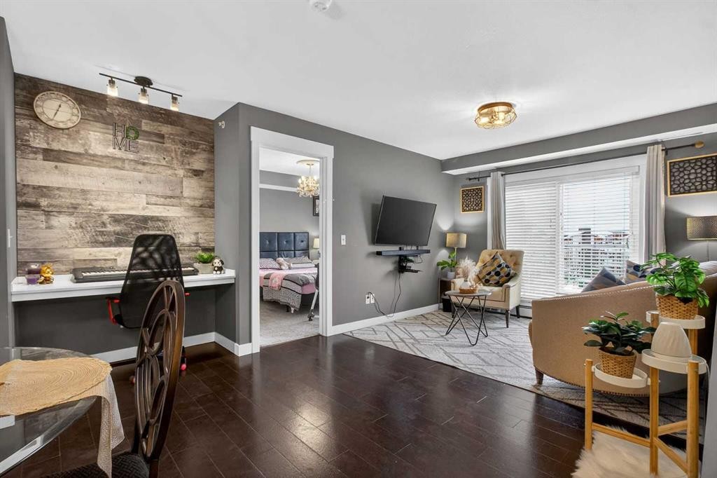 4403-302 Skyview Ranch Drive Ne, Calgary, AB - Indoor Photo Showing Living Room