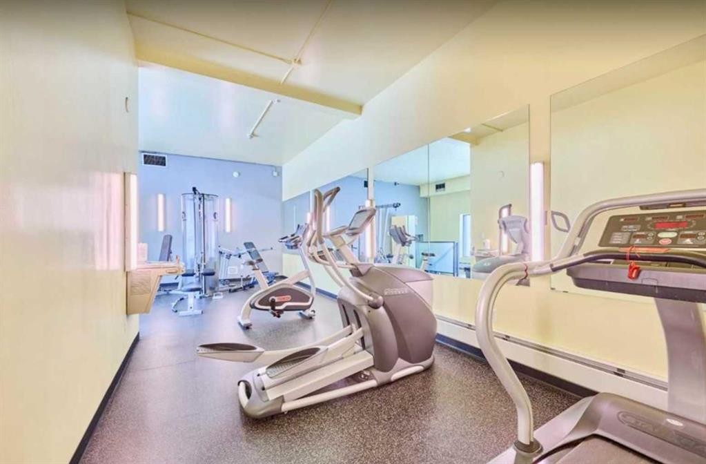 511-221 6 Avenue Se, Calgary, AB - Indoor Photo Showing Gym Room