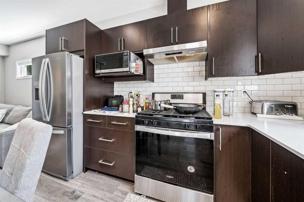 90 Redstone Way Ne, Calgary, AB - Indoor Photo Showing Kitchen With Upgraded Kitchen