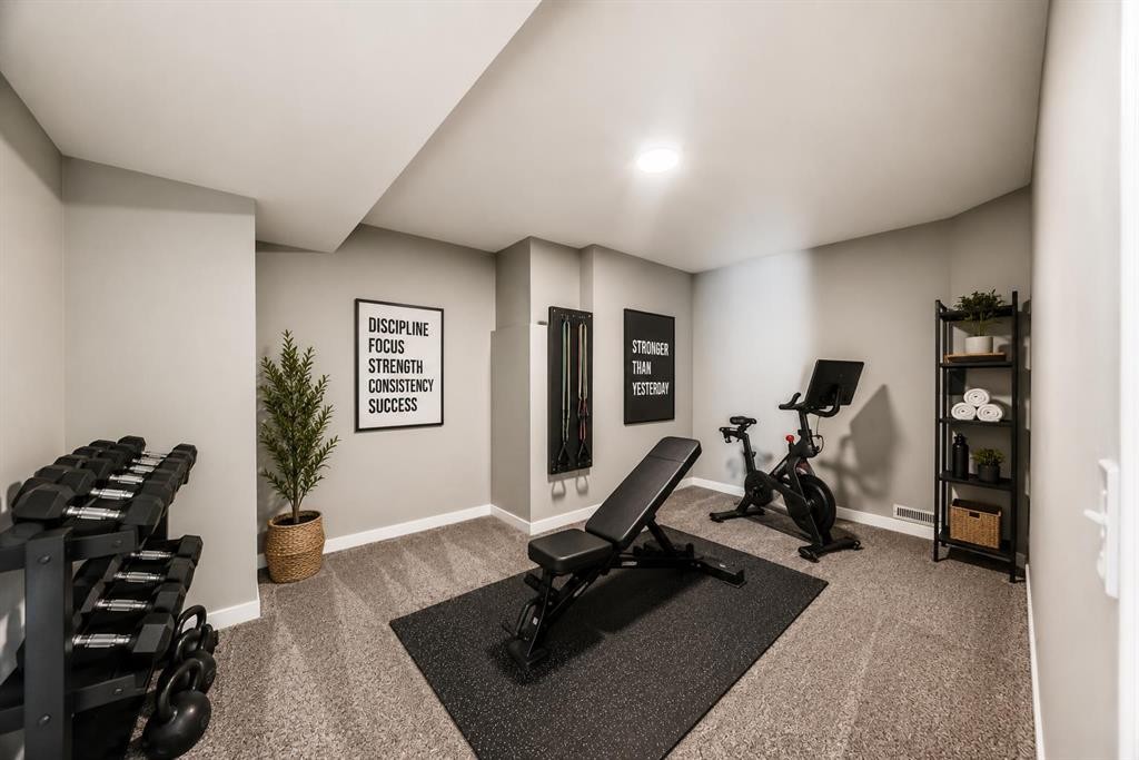 159 Citadel Peak Circle Nw, Calgary, AB - Indoor Photo Showing Gym Room