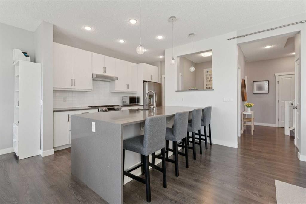 52 Mahogany Way Se, Calgary, AB - Indoor Photo Showing Kitchen With Stainless Steel Kitchen With Upgraded Kitchen