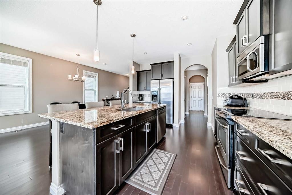 46 Nolanfield Road Nw, Calgary, AB - Indoor Photo Showing Kitchen With Upgraded Kitchen