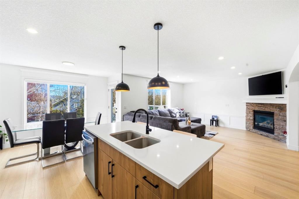 193 Hidden Creek Road Nw, Calgary, AB - Indoor With Fireplace