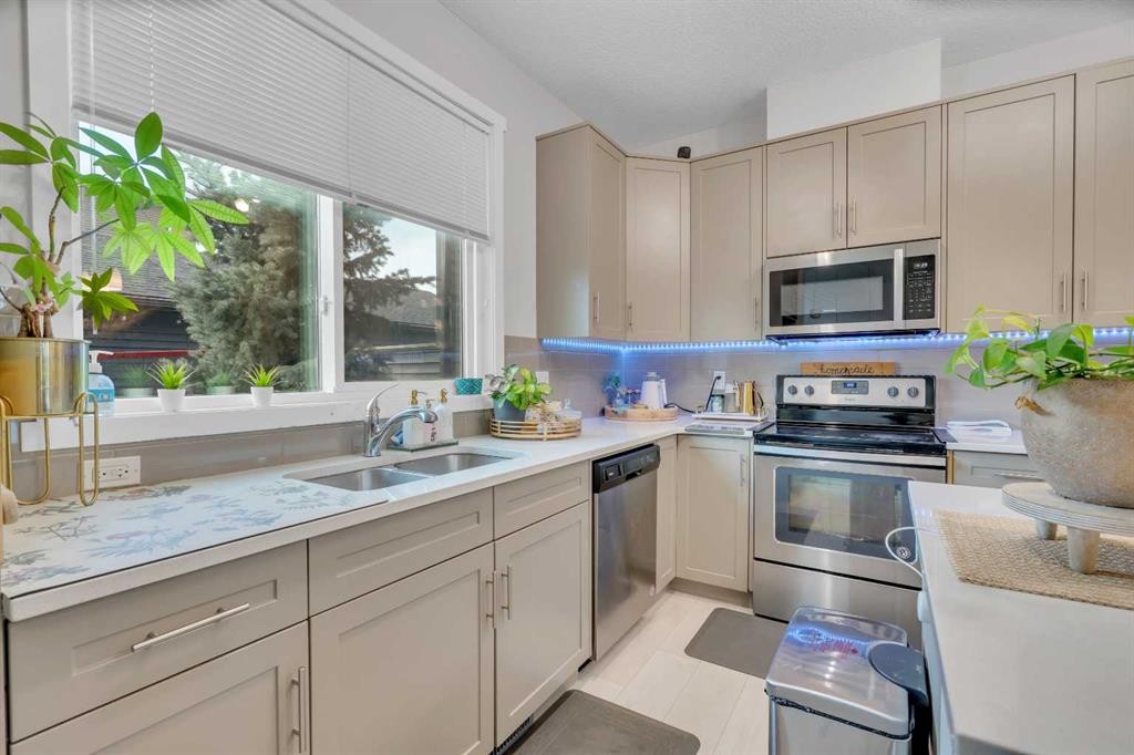 165 Savanna Street Ne, Calgary, AB - Indoor Photo Showing Kitchen With Double Sink