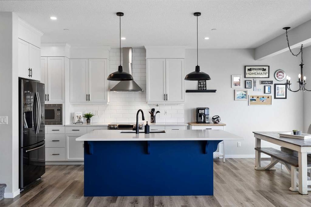 223 Howse Drive Ne, Calgary, AB - Indoor Photo Showing Kitchen With Upgraded Kitchen