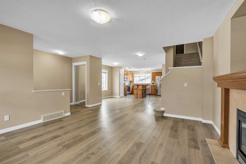 247 Evermeadow Avenue Sw, Calgary, AB - Indoor With Fireplace