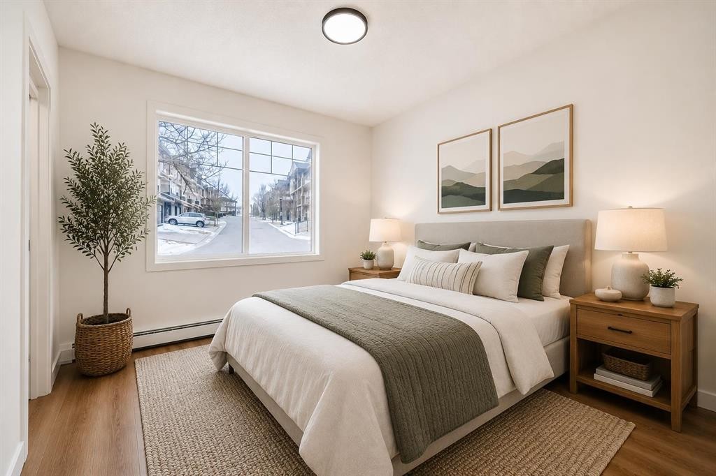 101-22 Panatella Road Nw, Calgary, AB - Indoor Photo Showing Bedroom
