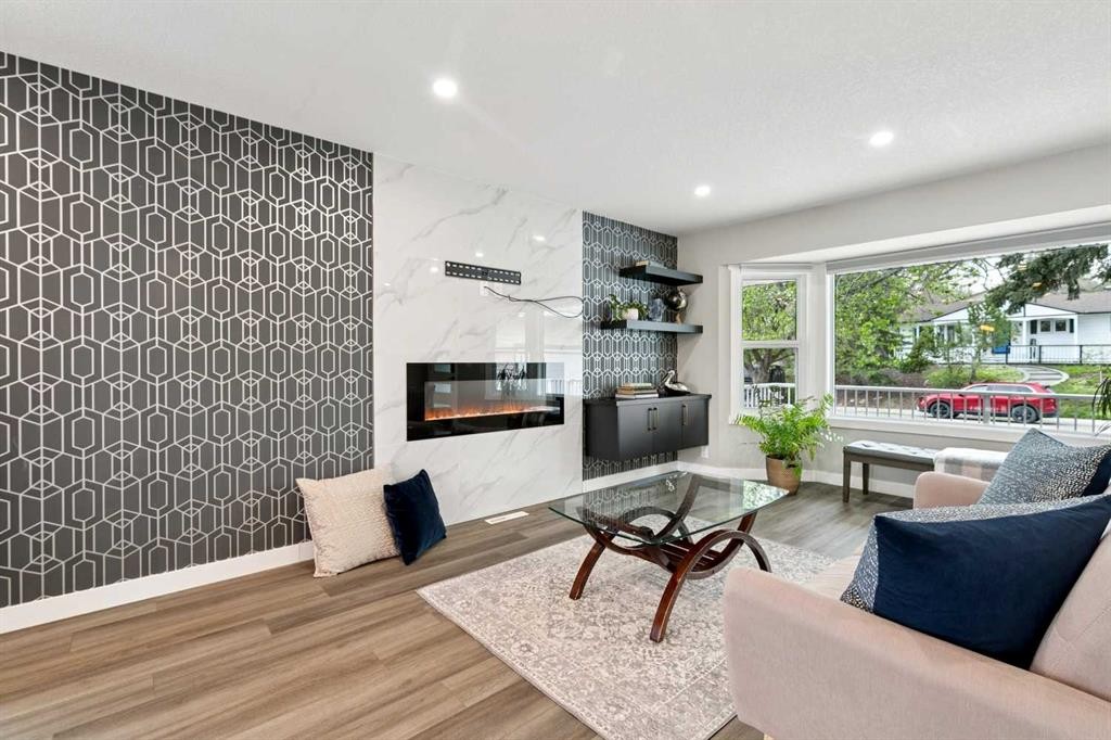 7116 Hunterwood Road Nw, Calgary, AB - Indoor Photo Showing Other Room With Fireplace