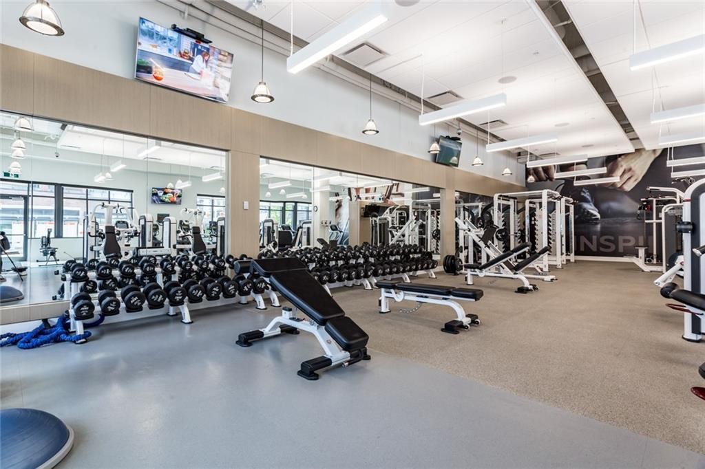 504-122 Mahogany Centre Se, Calgary, AB - Indoor Photo Showing Gym Room