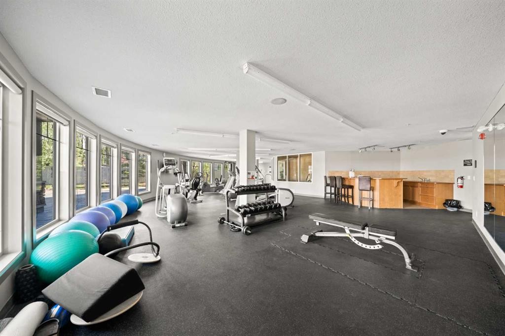 111-52 Cranfield Link Se, Calgary, AB - Indoor Photo Showing Gym Room