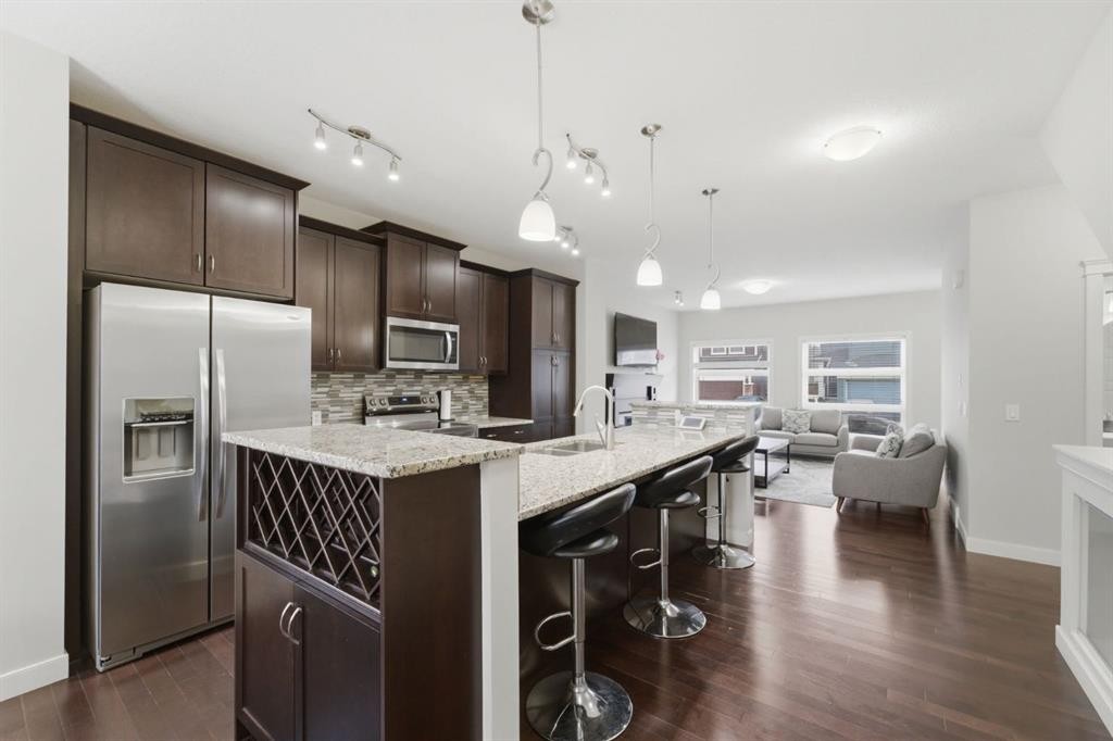 22 Redstone Road Ne, Calgary, AB - Indoor Photo Showing Kitchen With Stainless Steel Kitchen With Upgraded Kitchen