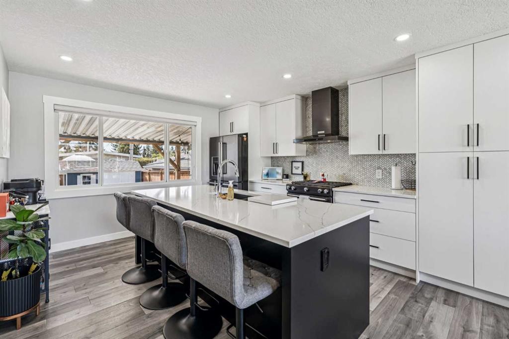 2219 Munro Drive Ne, Calgary, AB - Indoor Photo Showing Kitchen With Double Sink With Upgraded Kitchen