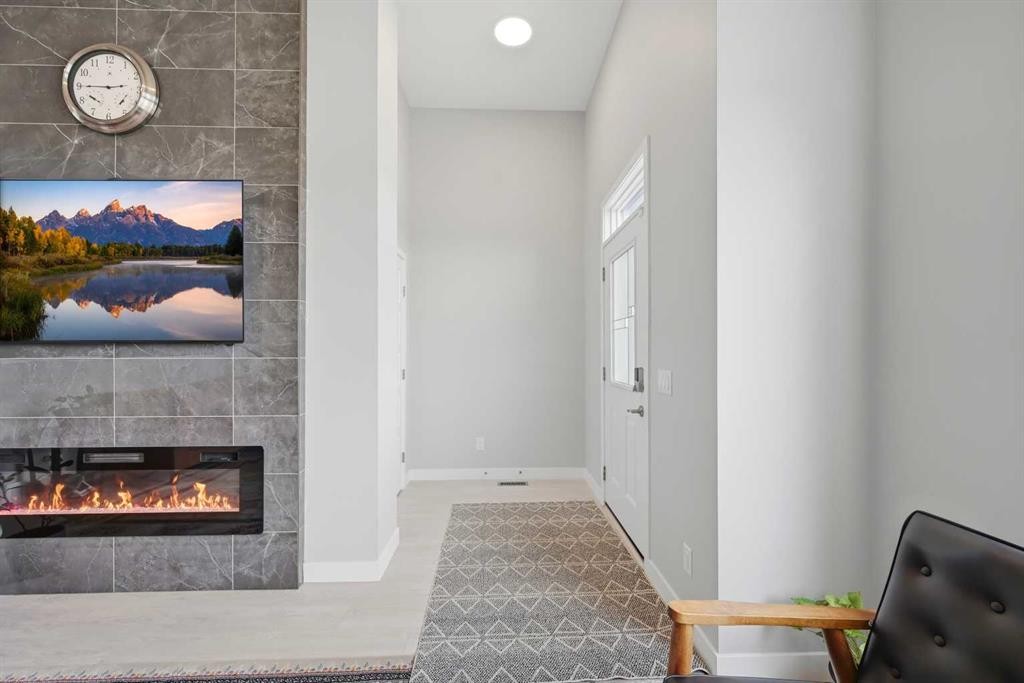4065 Cornerstone Boulevard Ne, Calgary, AB - Indoor With Fireplace